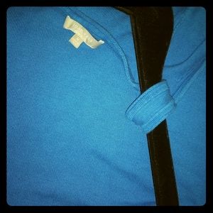 Gorgeous Joan Vass tank sweater in deep blue